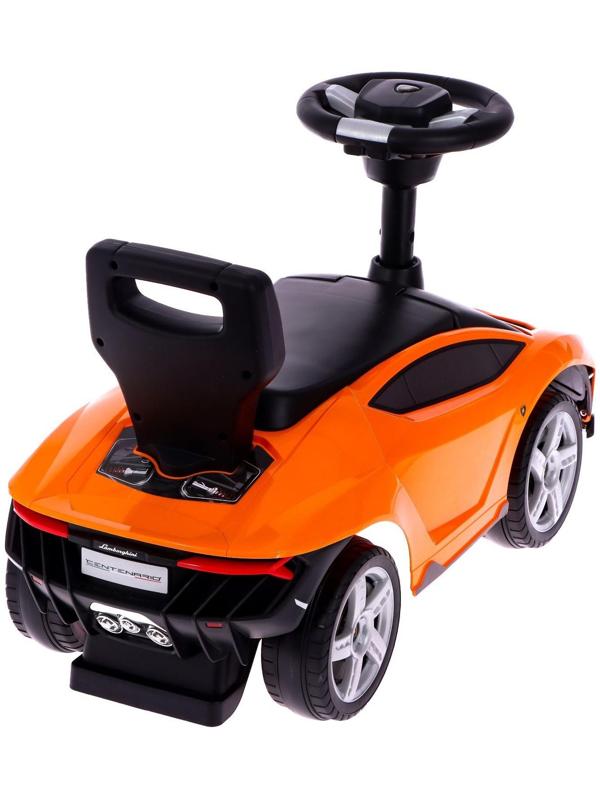 Толокар Lamborghini Centenario, колеса из PVC, цвет оранжевый
