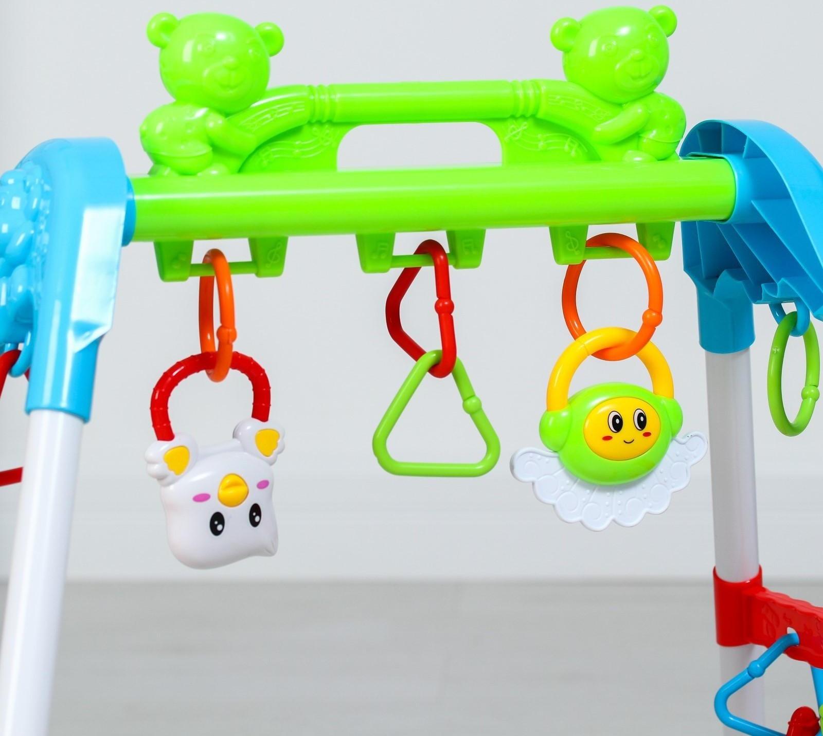 Игровой развивающий центр «Мишки + игрушка Молоточек», подвесные прорезыватели и погремушки