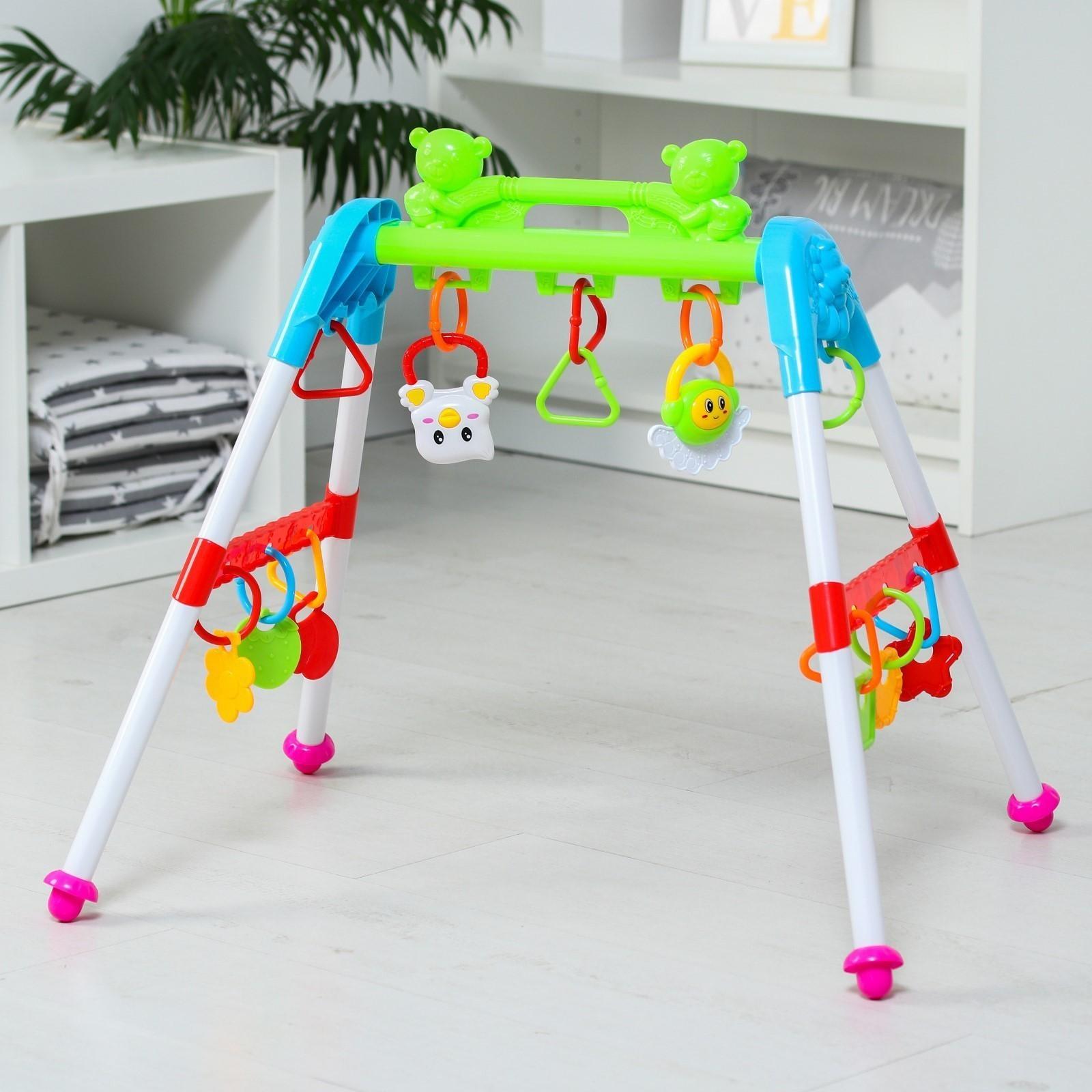 Игровой развивающий центр «Мишки + игрушка Молоточек», подвесные прорезыватели и погремушки