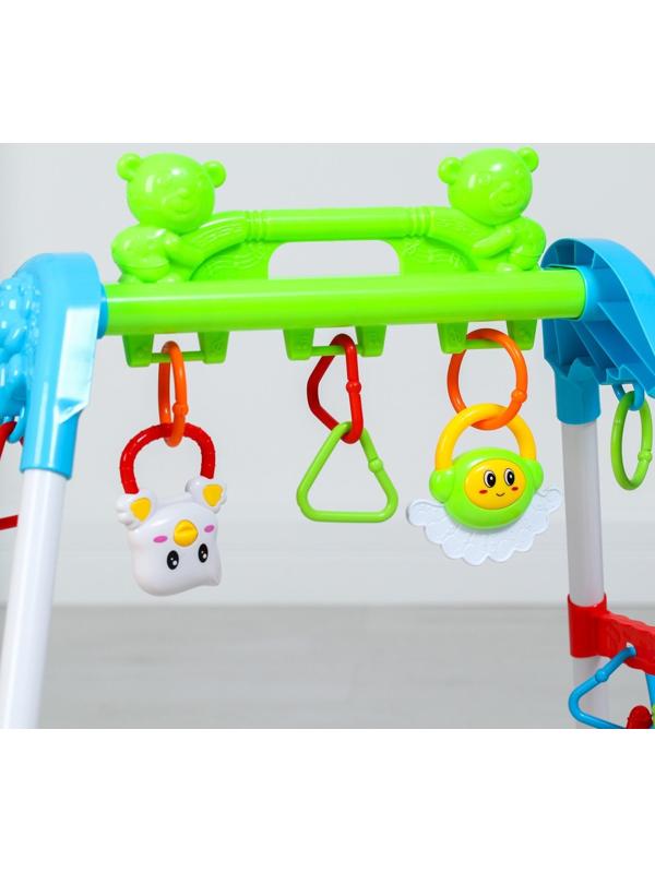 Игровой развивающий центр «Мишки + игрушка Молоточек», подвесные прорезыватели и погремушки