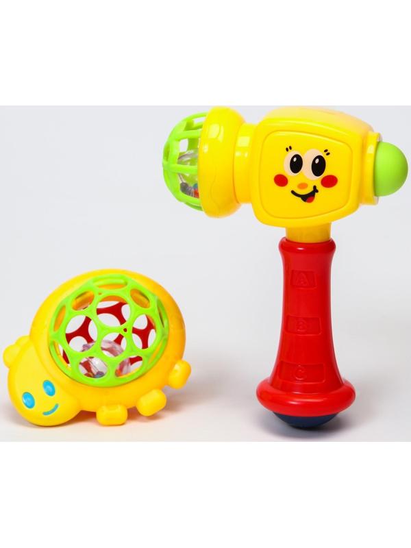 Игровой развивающий центр «Мишки + игрушка Молоточек», подвесные прорезыватели и погремушки