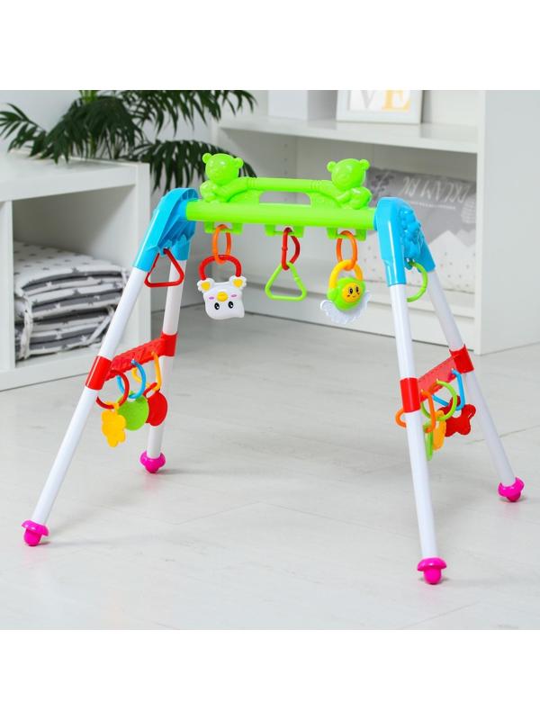 Игровой развивающий центр «Мишки + игрушка Молоточек», подвесные прорезыватели и погремушки