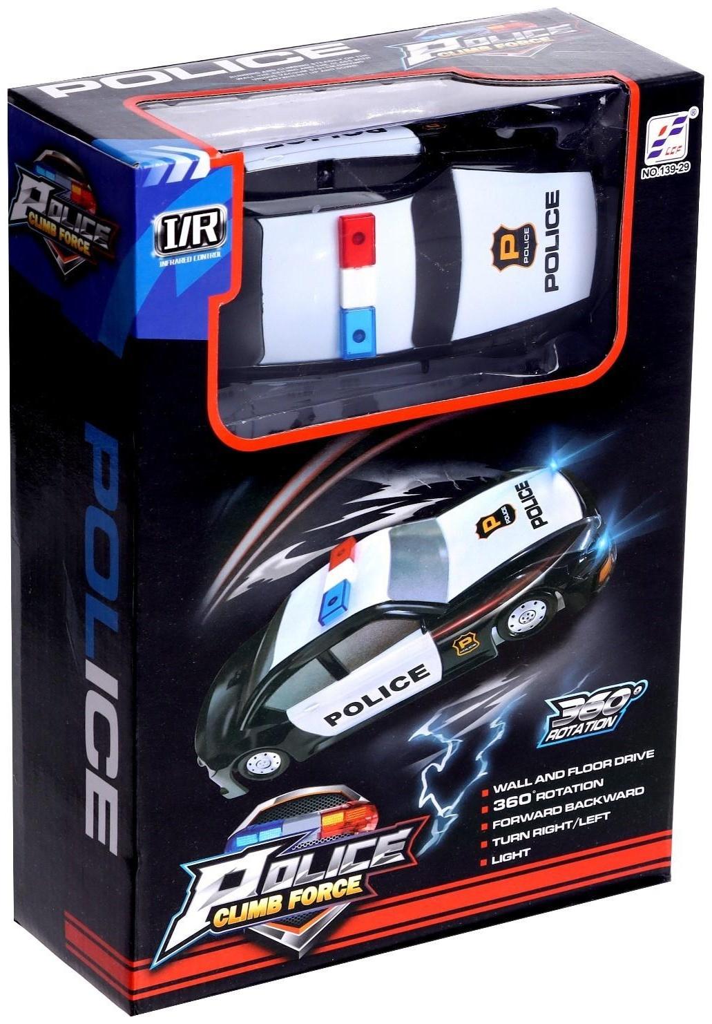 Антигравитационная машинка «Полиция», радиоуправление, аккумулятор, ездит по стенам