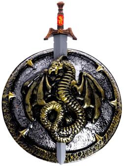 Набор рыцаря «Воин дракона», щит и меч