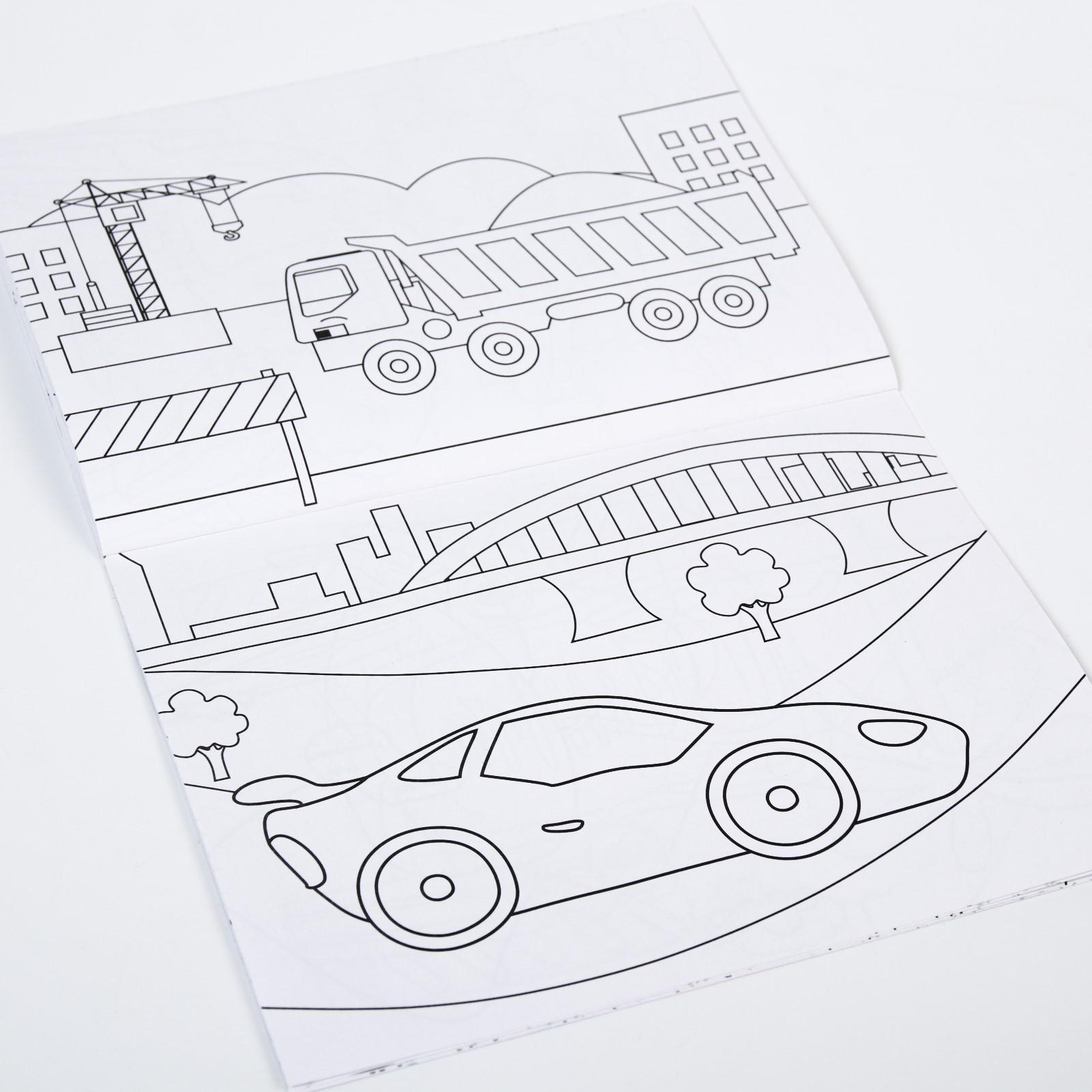 Раскраска мегабольшая «Синий трактор», 64 стр., А4