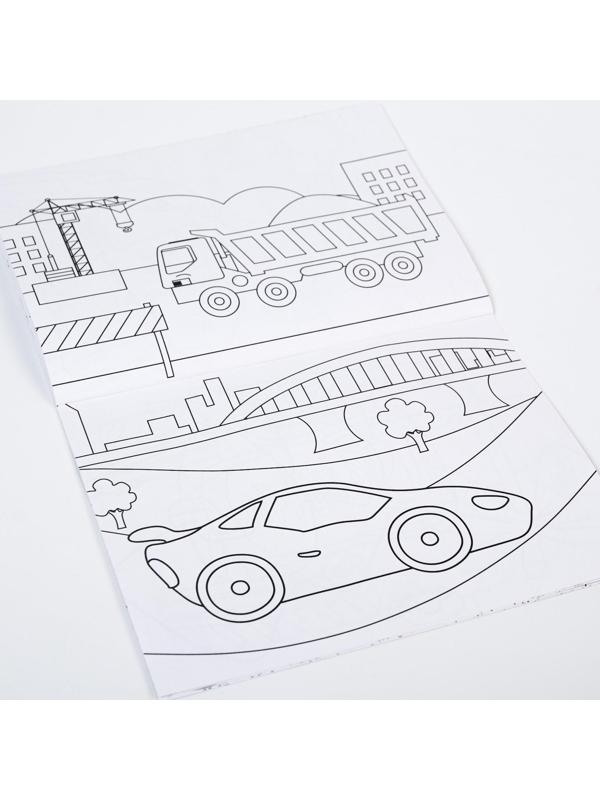 Раскраска мегабольшая «Синий трактор», 64 стр., А4