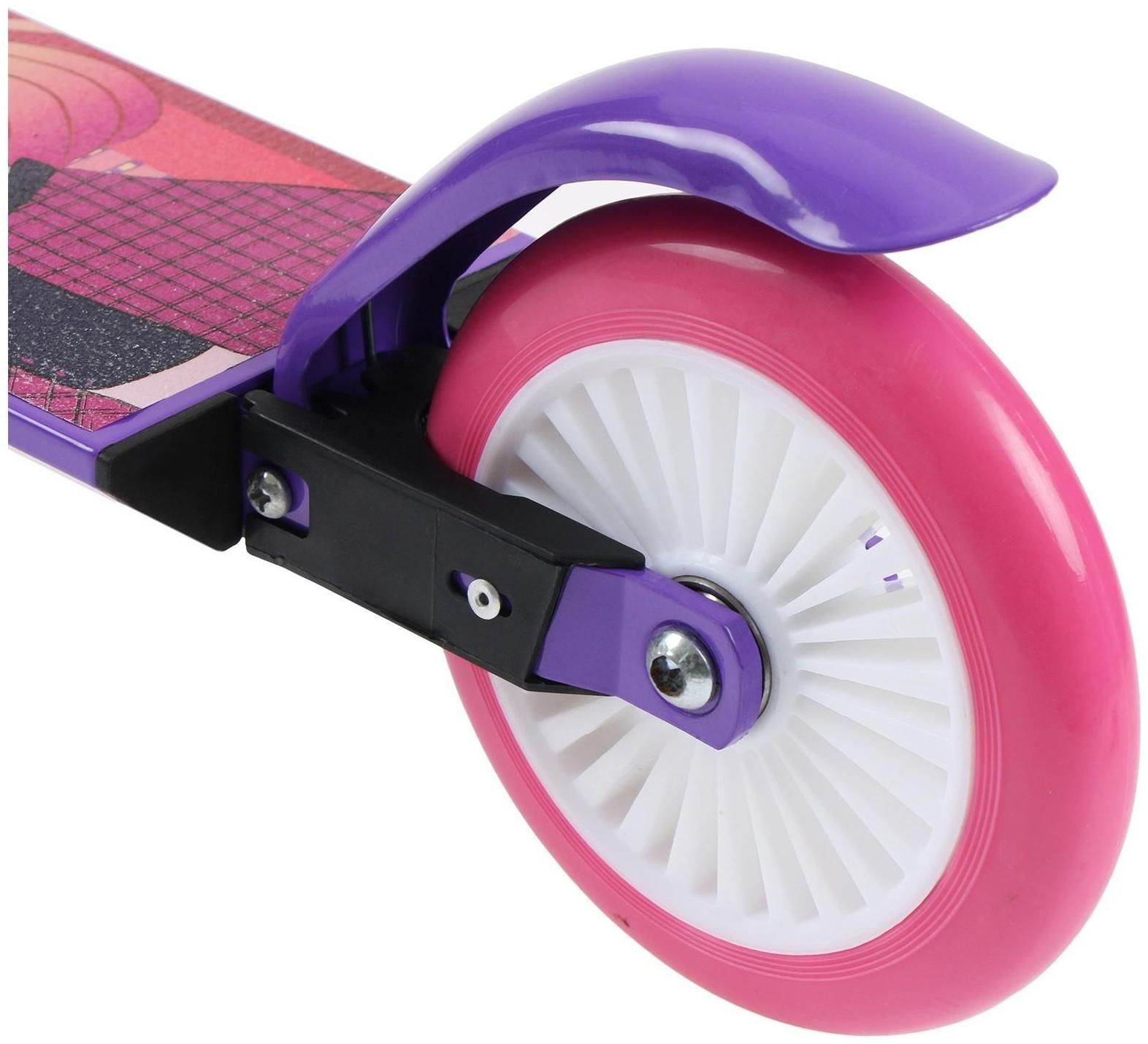 Самокат-снегокат зимний 2 в 1 «Девушка», цвет фиолетовый