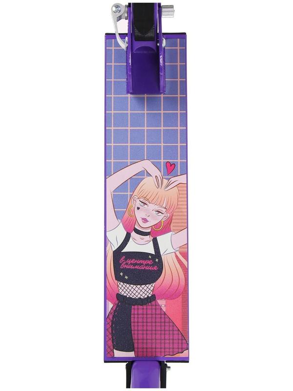 Самокат-снегокат зимний 2 в 1 «Девушка», цвет фиолетовый