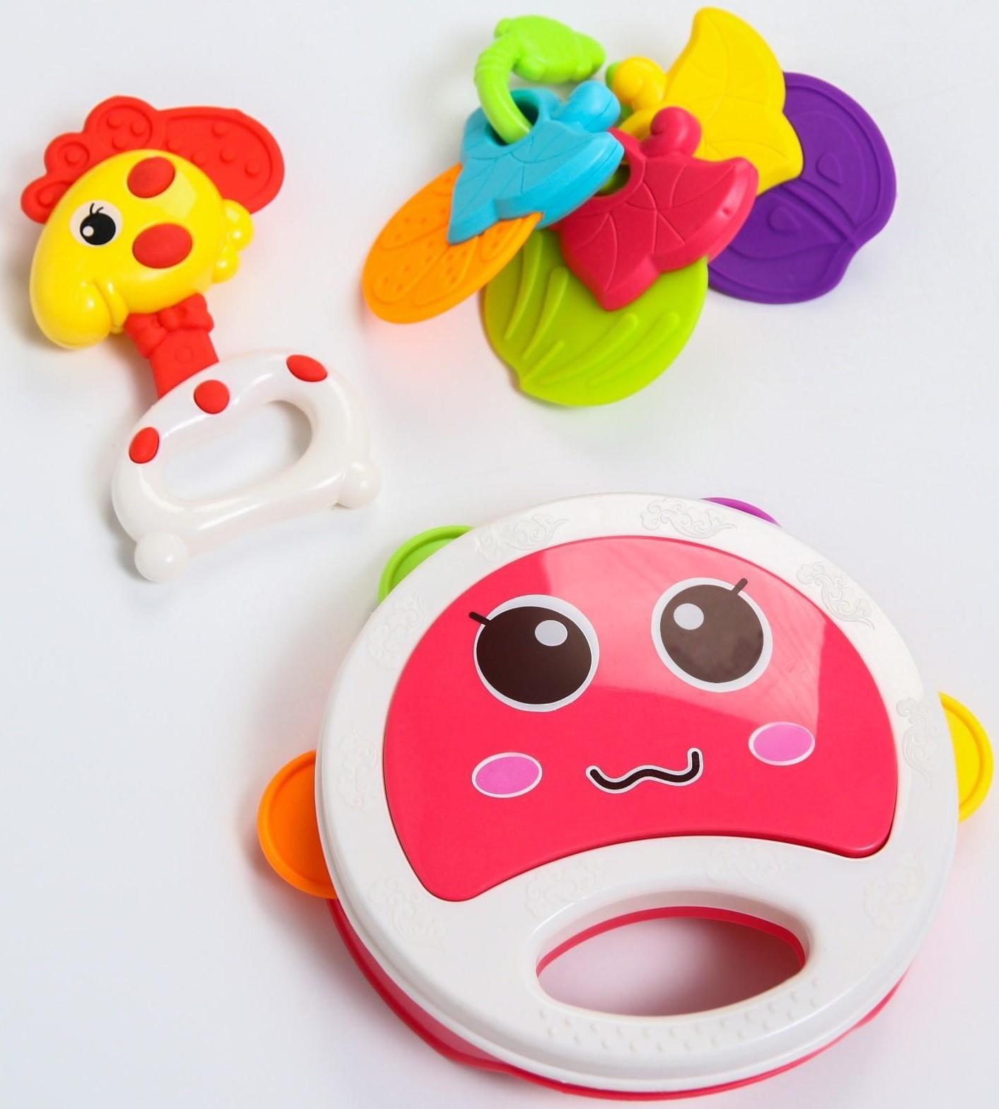 Набор погремушек «Радость малыша 2», с эластичными деталями, 6 шт, цвет МИКС