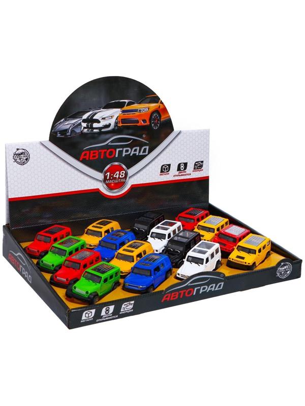 Машина металлическая «Джип», 1:48, инерция, открываются двери, МИКС