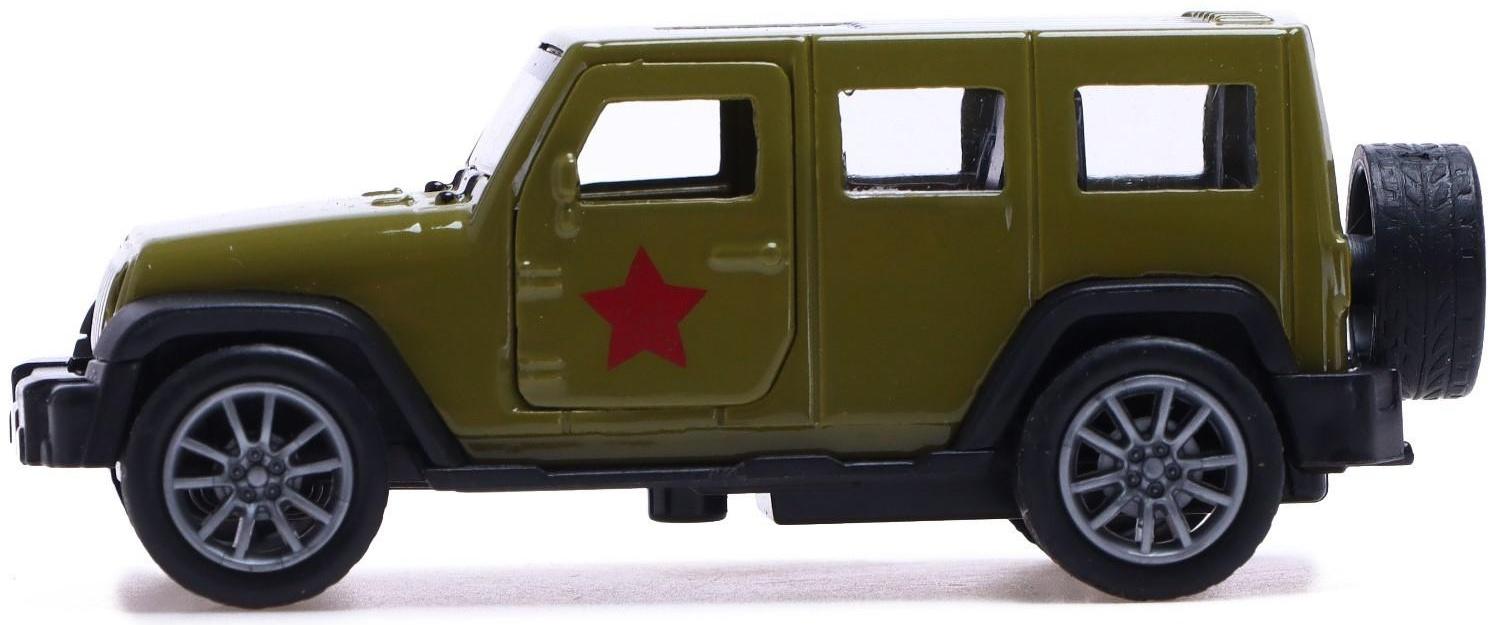 Машина металлическая «Армия», 1:48, инерция, открываются двери, цвет зелёный