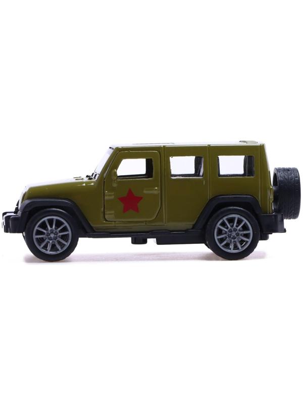 Машина металлическая «Армия», 1:48, инерция, открываются двери, цвет зелёный