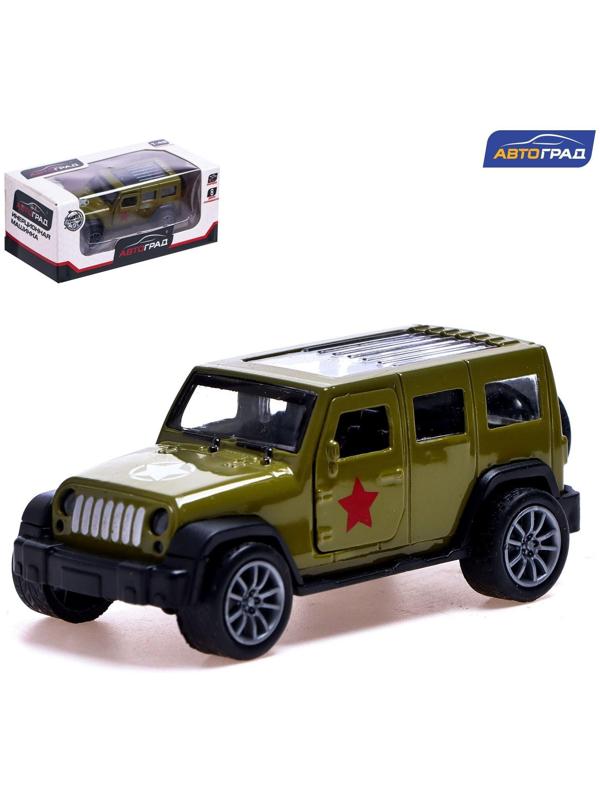 Машина металлическая «Армия», 1:48, инерция, открываются двери, цвет зелёный