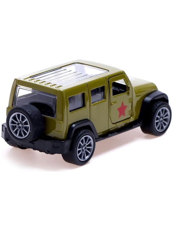 Машина металлическая «Армия», 1:48, инерция, открываются двери, цвет зелёный
