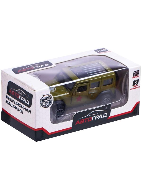 Машина металлическая «Армия», 1:48, инерция, открываются двери, цвет зелёный