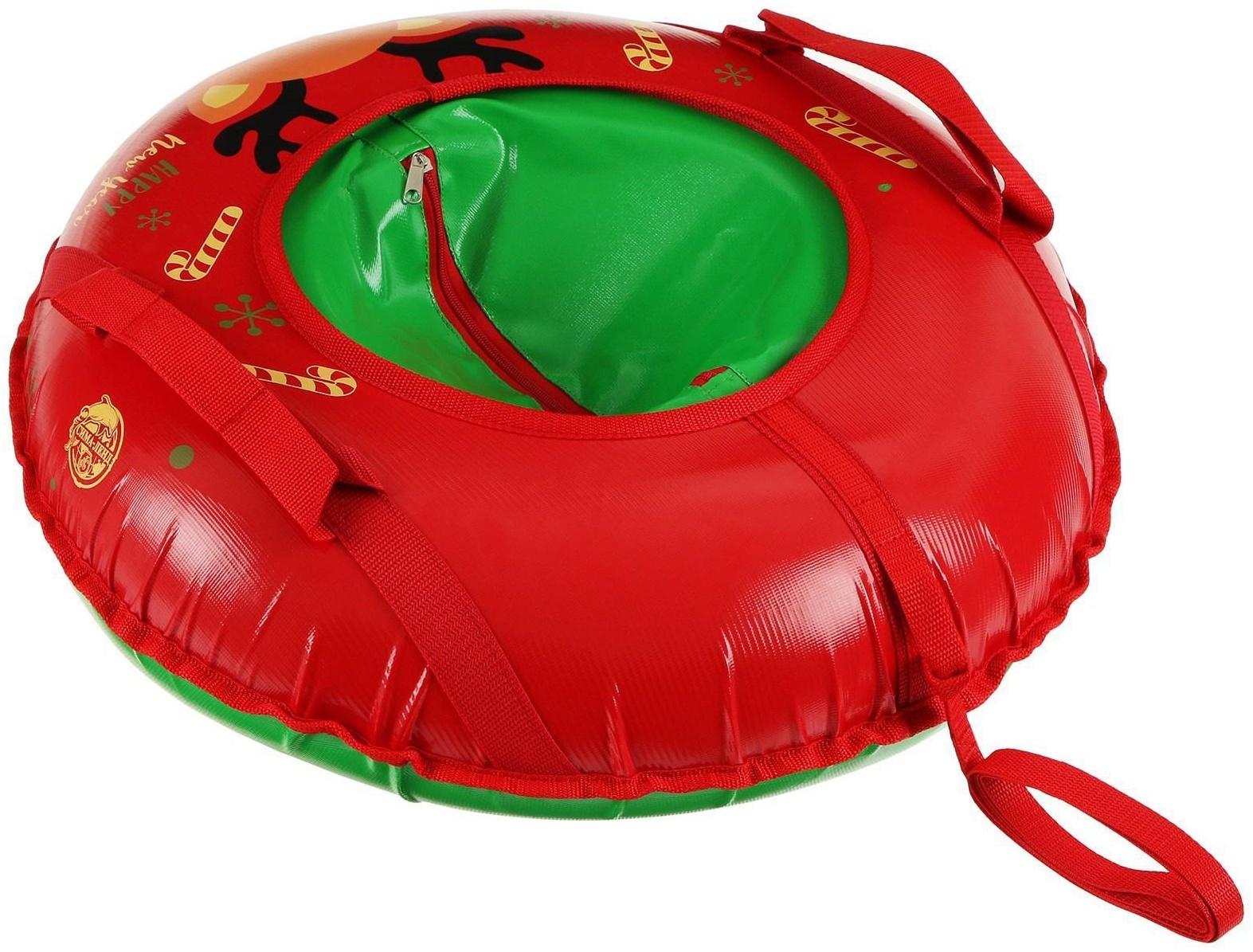 Тюбинг-ватрушка «Оленёнок», диаметр чехла 65 см, тент/тент