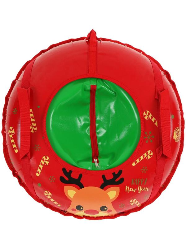 Тюбинг-ватрушка «Оленёнок», диаметр чехла 65 см, тент/тент