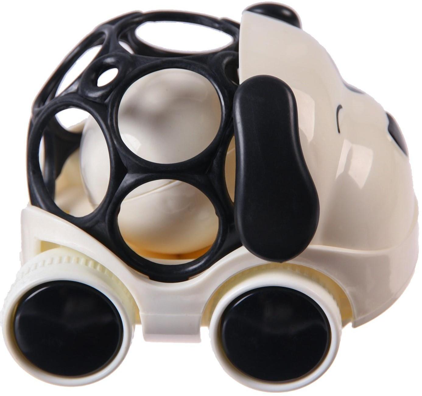 Погремушка - машинка, неразбивайка «Собачка», эластичные элементы, цвет МИКС