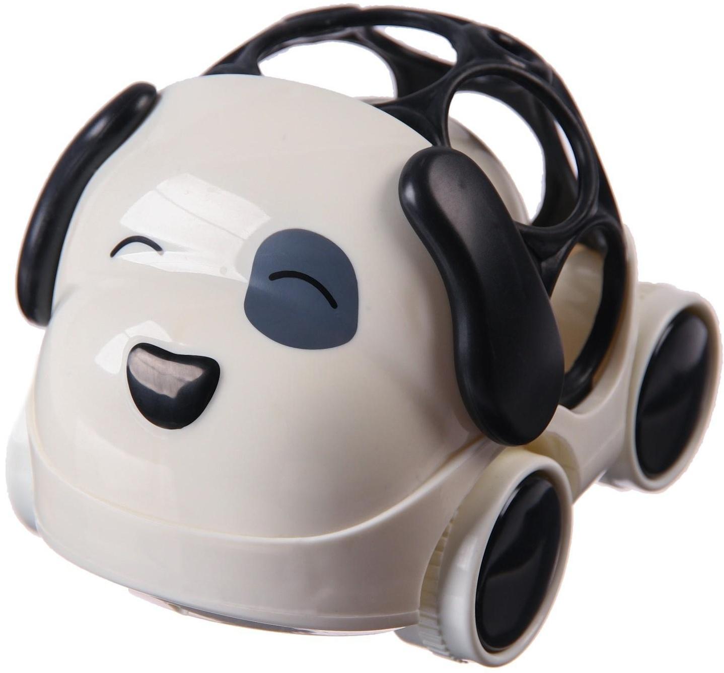 Погремушка - машинка, неразбивайка «Собачка», эластичные элементы, цвет МИКС