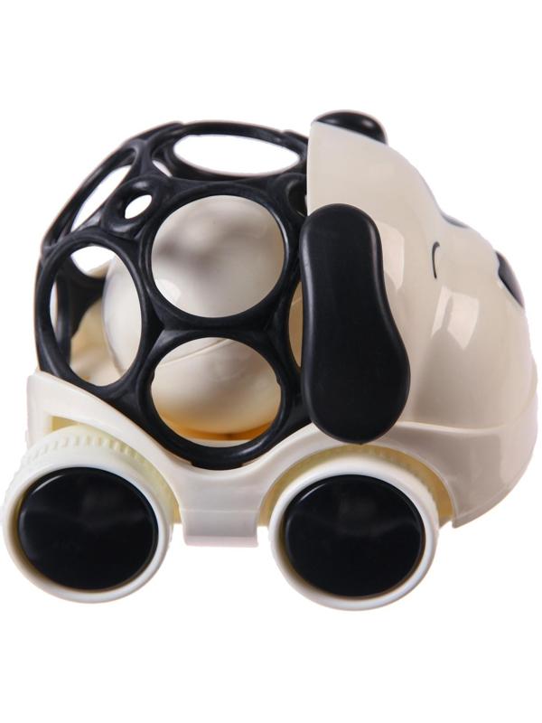 Погремушка - машинка, неразбивайка «Собачка», эластичные элементы, цвет МИКС