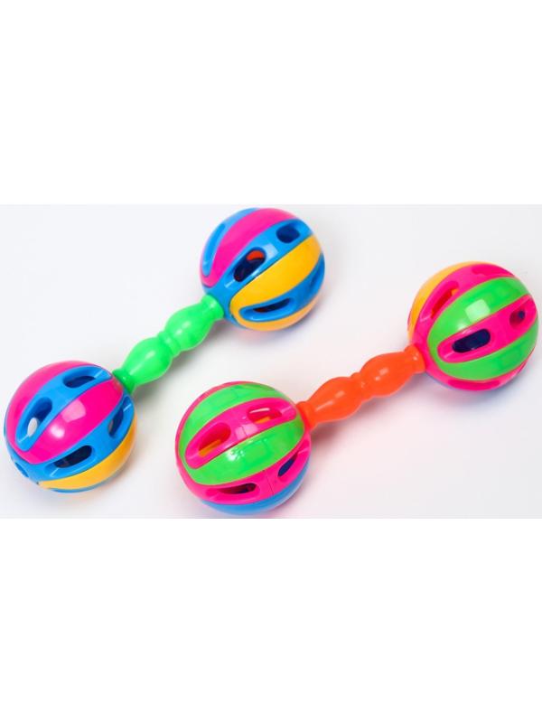 Погремушка «Гантелька», цвет МИКС