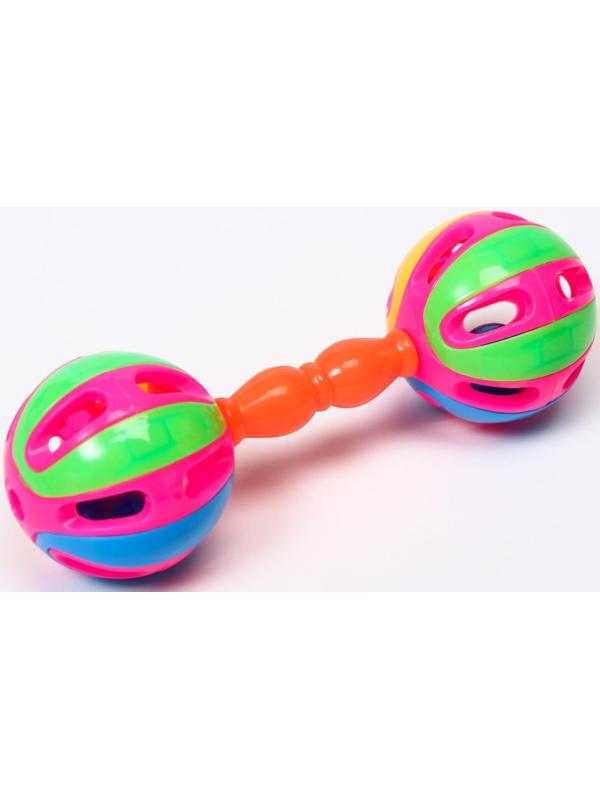 Погремушка «Гантелька», цвет МИКС