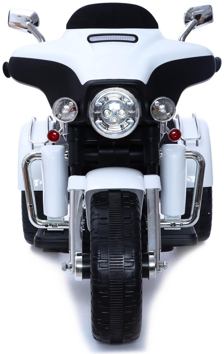 Электромотоцикл «Трайк», 2-х местный, 2 мотора, цвет чёрно-белый