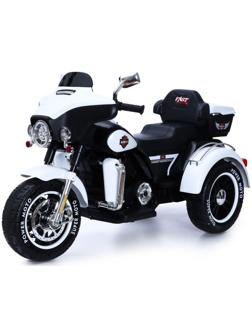 Электромотоцикл «Трайк», 2-х местный, 2 мотора, цвет чёрно-белый
