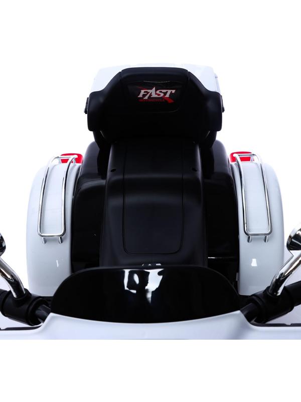 Электромотоцикл «Трайк», 2-х местный, 2 мотора, цвет чёрно-белый