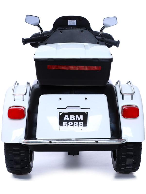 Электромотоцикл «Трайк», 2-х местный, 2 мотора, цвет чёрно-белый