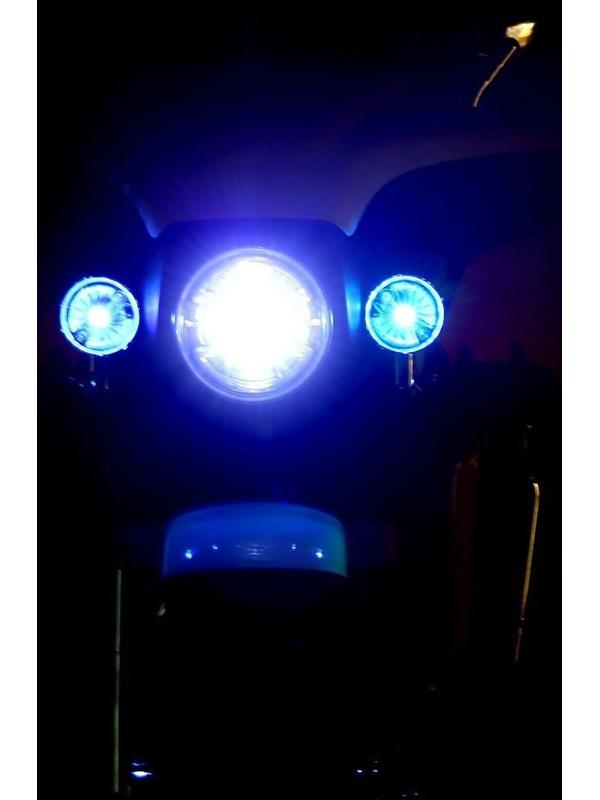 Электромотоцикл «Трайк», 2-х местный, 2 мотора, цвет чёрно-белый