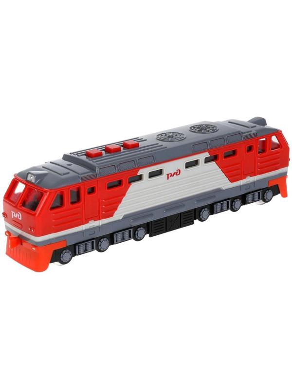 Модель «Тепловоз РЖД», 21,5 см, 3 кнопки, свет-звук, инерция, цвет красный