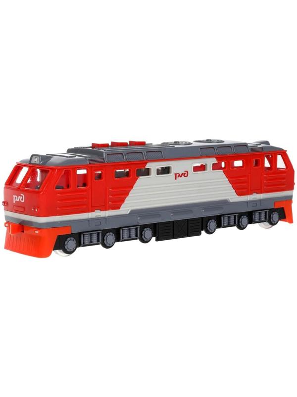 Модель «Тепловоз РЖД», 21,5 см, 3 кнопки, свет-звук, инерция, цвет красный