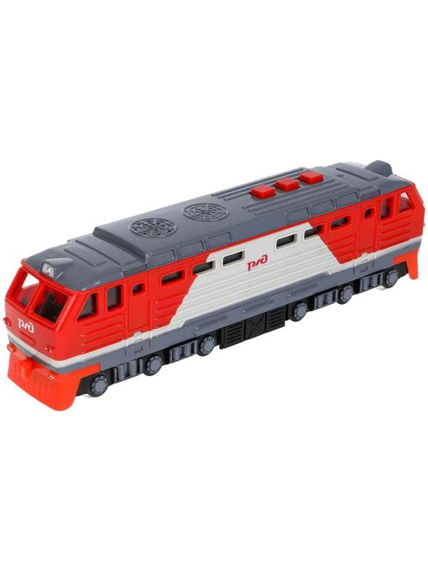 Модель «Тепловоз РЖД», 21,5 см, 3 кнопки, свет-звук, инерция, цвет красный
