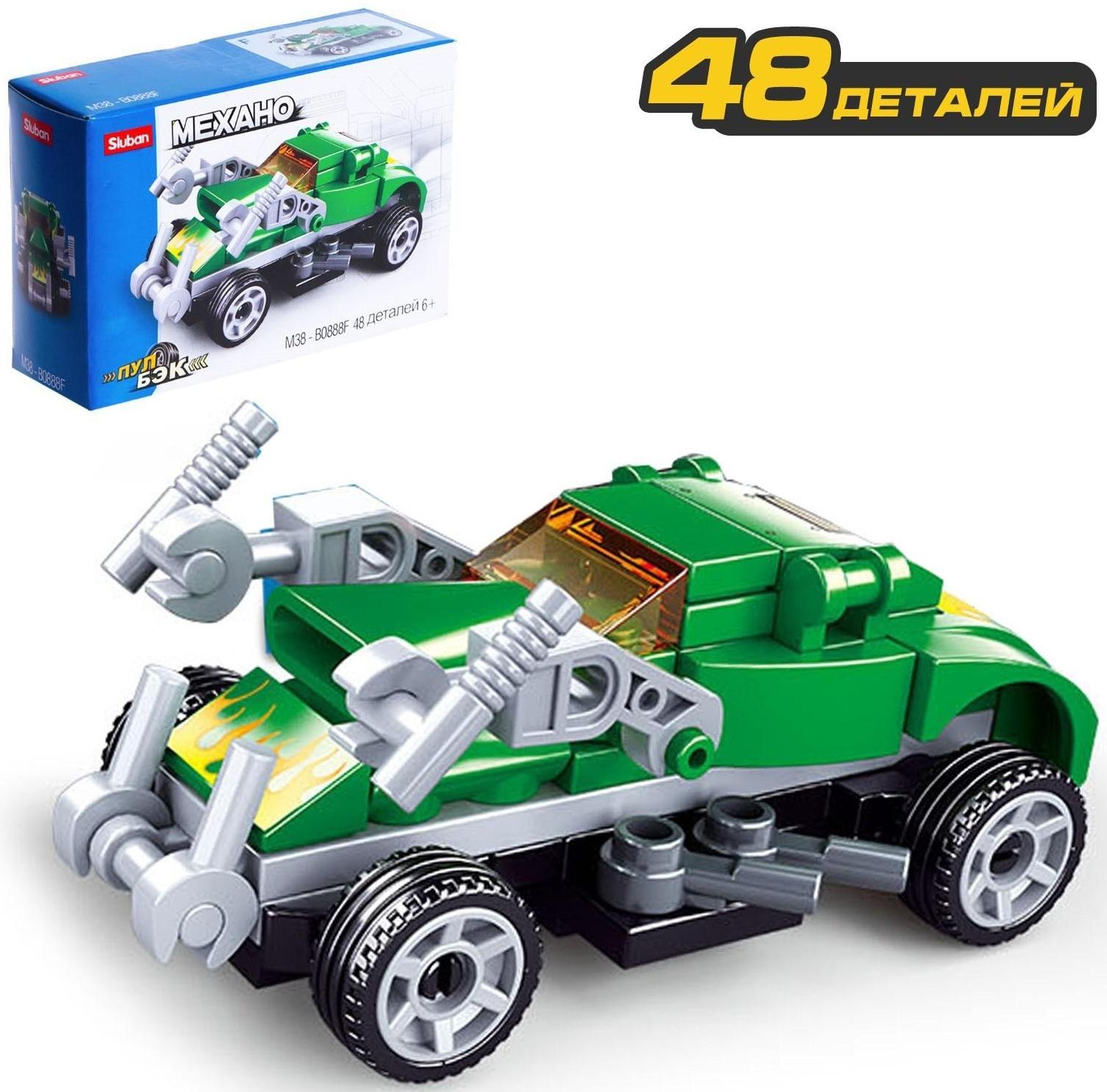 Конструктор Sluban «Тачки» M38-B0888, инерционные, 8 видов, Микс / 1 шт.