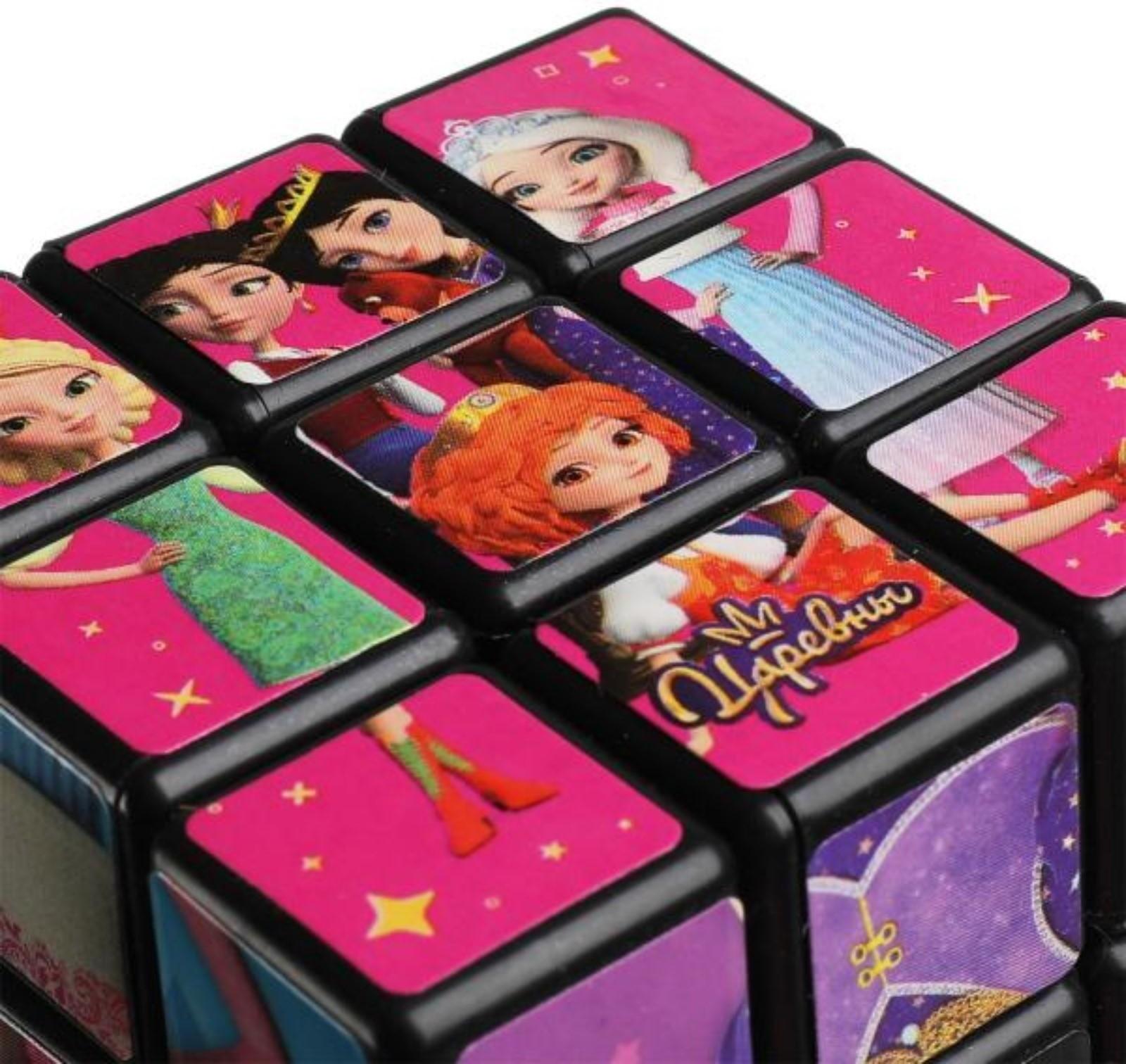 Логическая игра «Царевны кубик» 3×3 см, с картинками