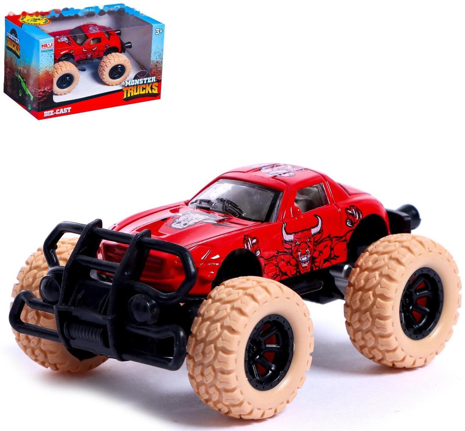 Джип металлический Monster Trucks, МИКС