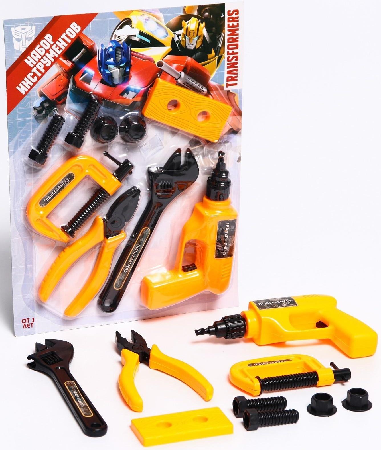 Набор строителя с инструментами игровой, 9 предметов, Трансформеры