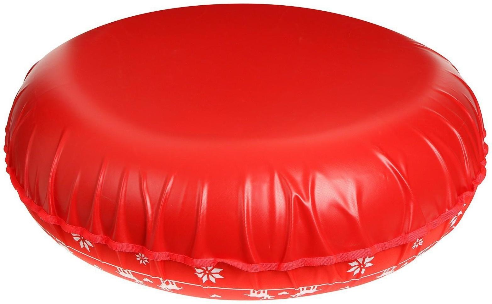 Тюбинг-ватрушка «Свитер», диаметр чехла 120 см, тент/оксфорд, цвет красный