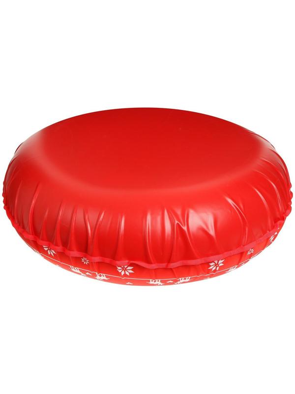 Тюбинг-ватрушка «Свитер», диаметр чехла 120 см, тент/оксфорд, цвет красный