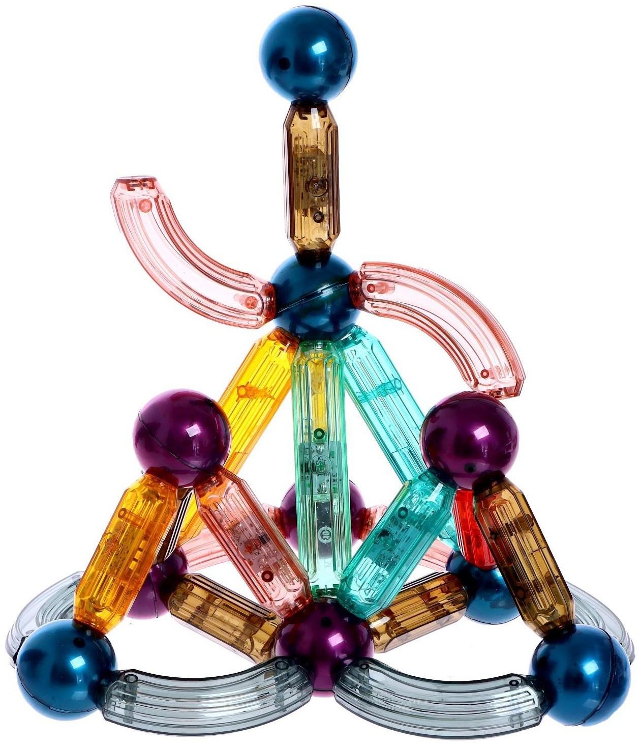 Конструктор магнитный для малышей «Магические палочки», 36 деталей