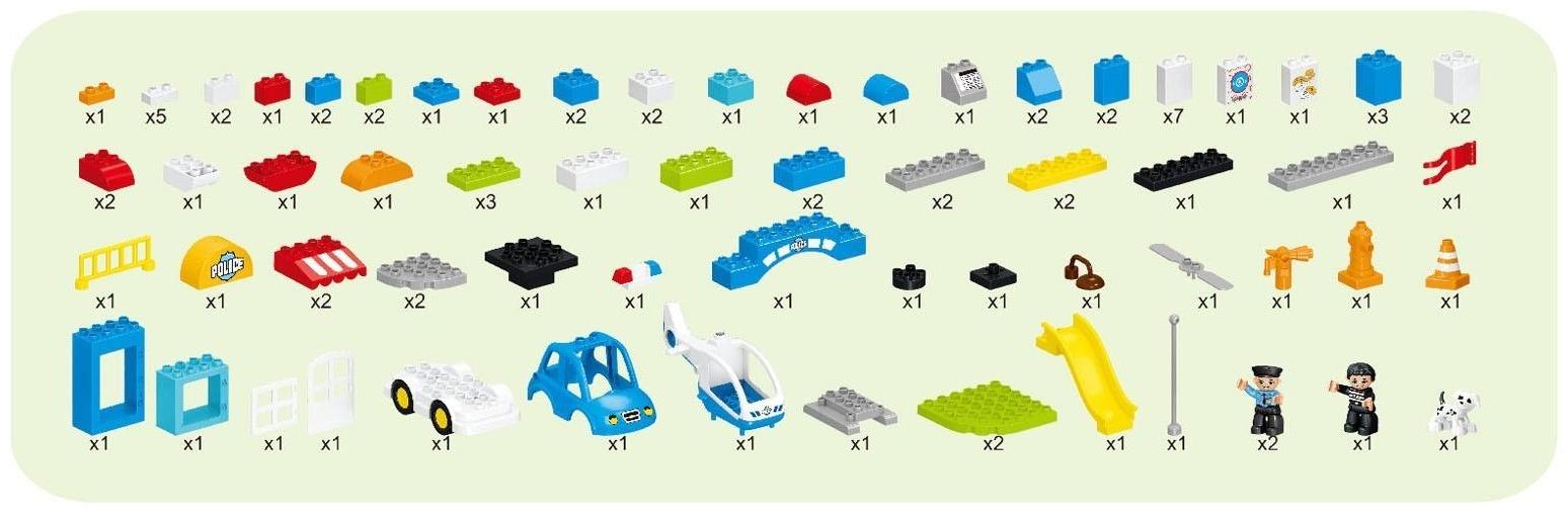 Конструктор «Полицейский участок», 2 варианта сборки, 92 детали