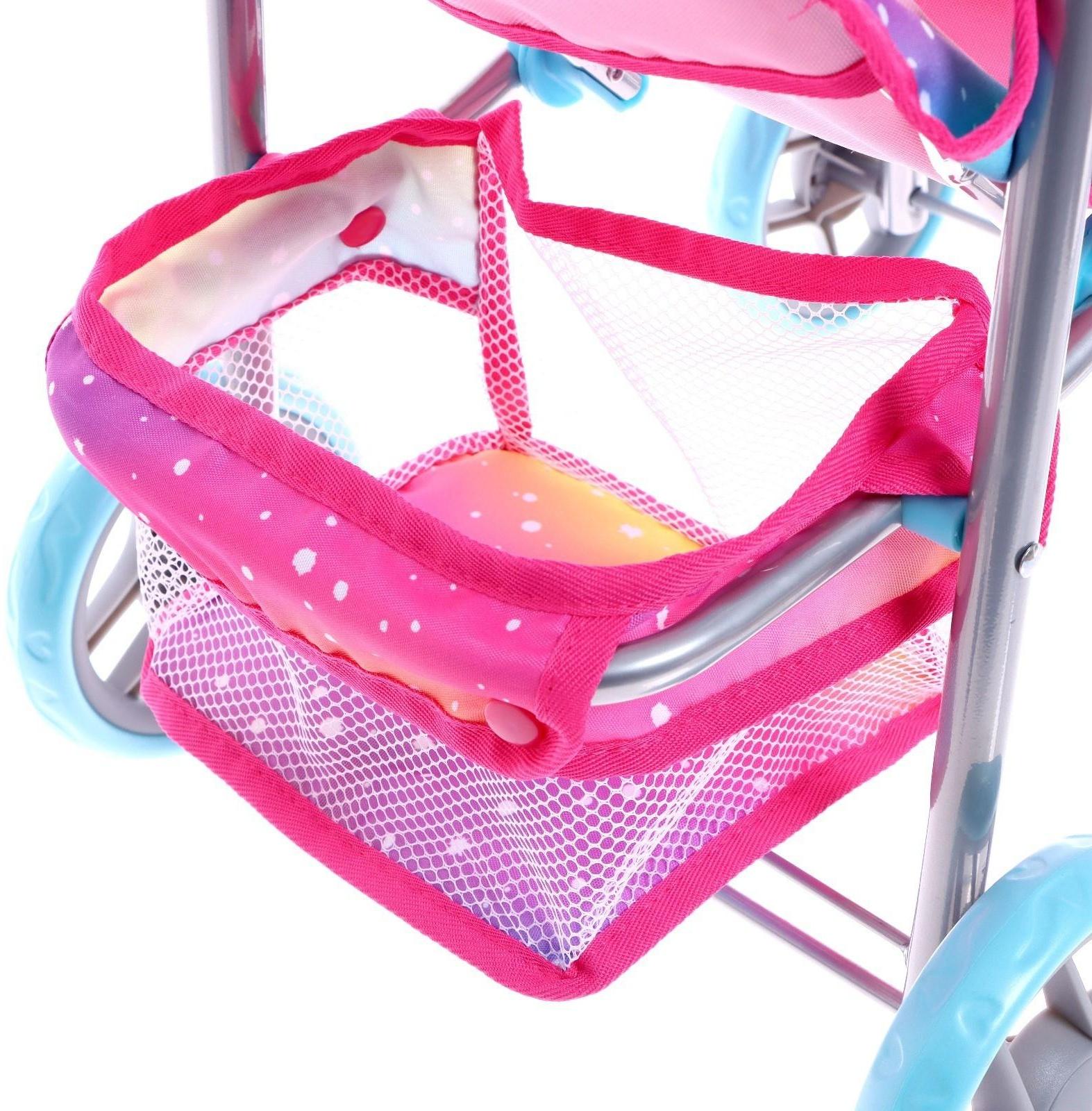 Коляска для кукол летняя, с крышей, металлический каркас