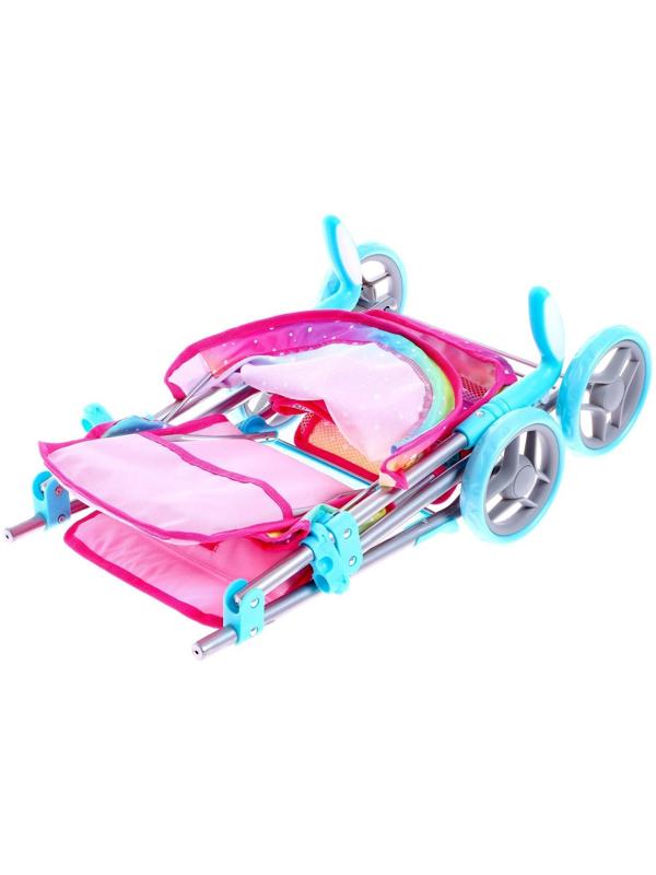 Коляска для кукол летняя, с крышей, металлический каркас