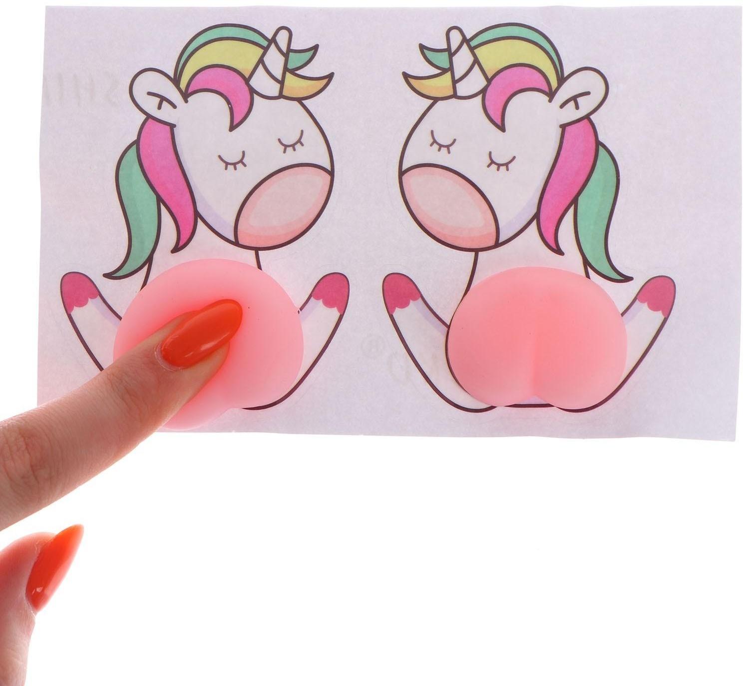 Мялка антистресс «Попка» 7291863 в наборе 2 мялки и наклейки