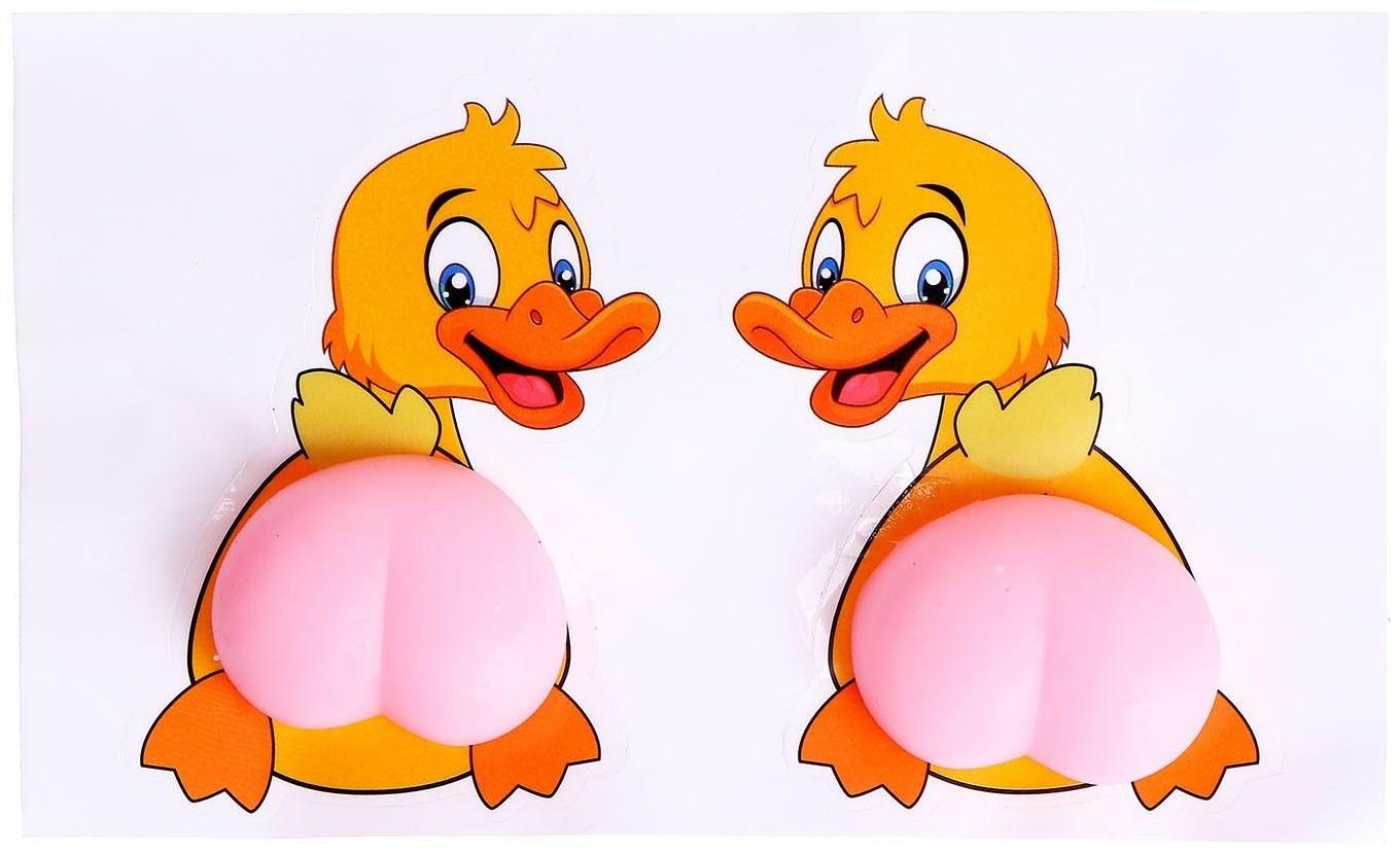 Мялка антистресс «Попка» в наборе 2 мялки и наклейки