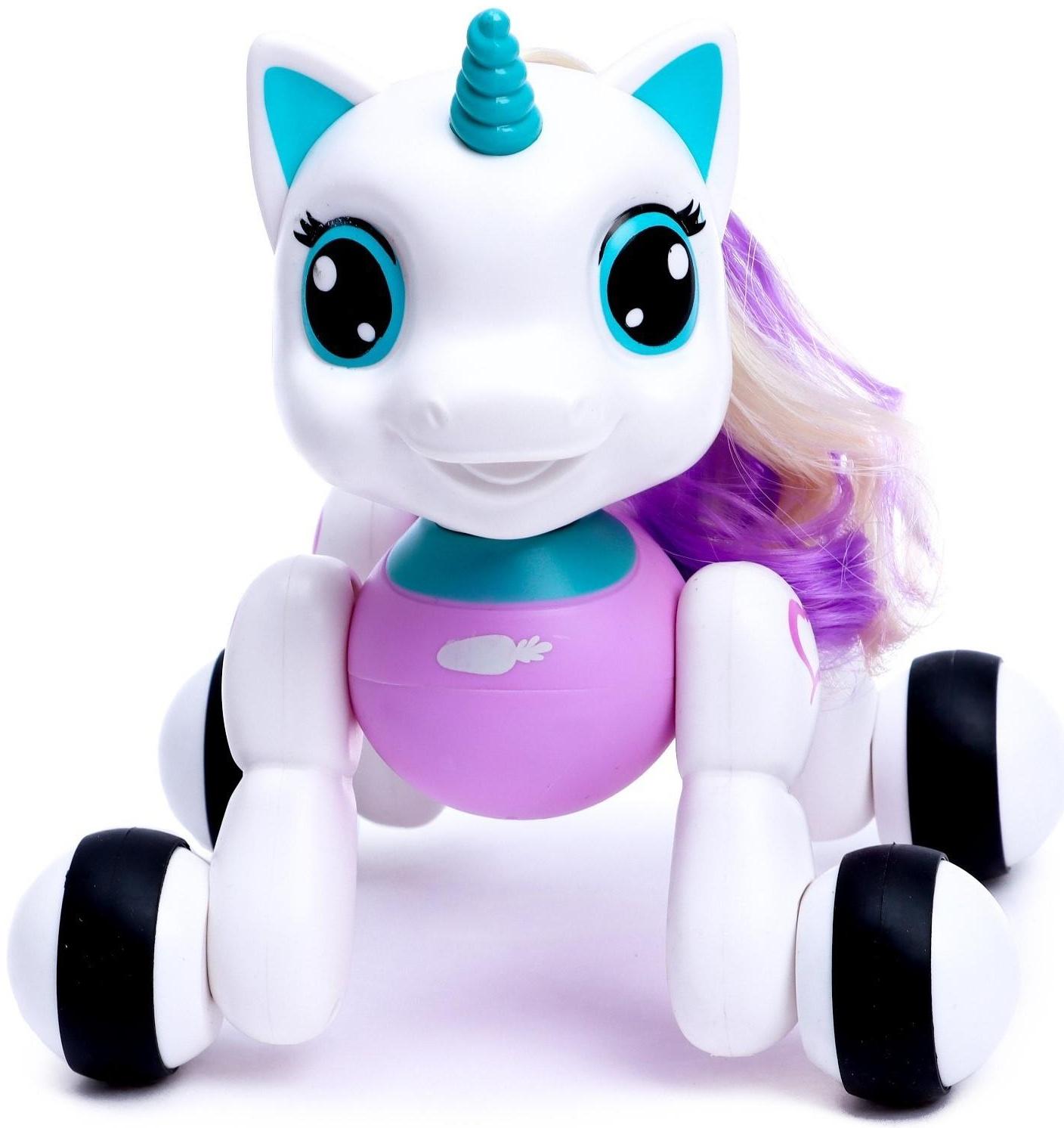 Робот интерактивный «Единорог», радиоуправление, звуковые эффекты, цвет фиолетовый