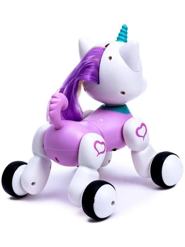 Робот интерактивный «Единорог», радиоуправление, звуковые эффекты, цвет фиолетовый