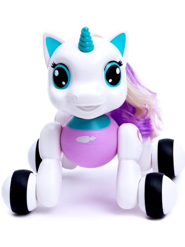 Робот интерактивный «Единорог», радиоуправление, звуковые эффекты, цвет фиолетовый