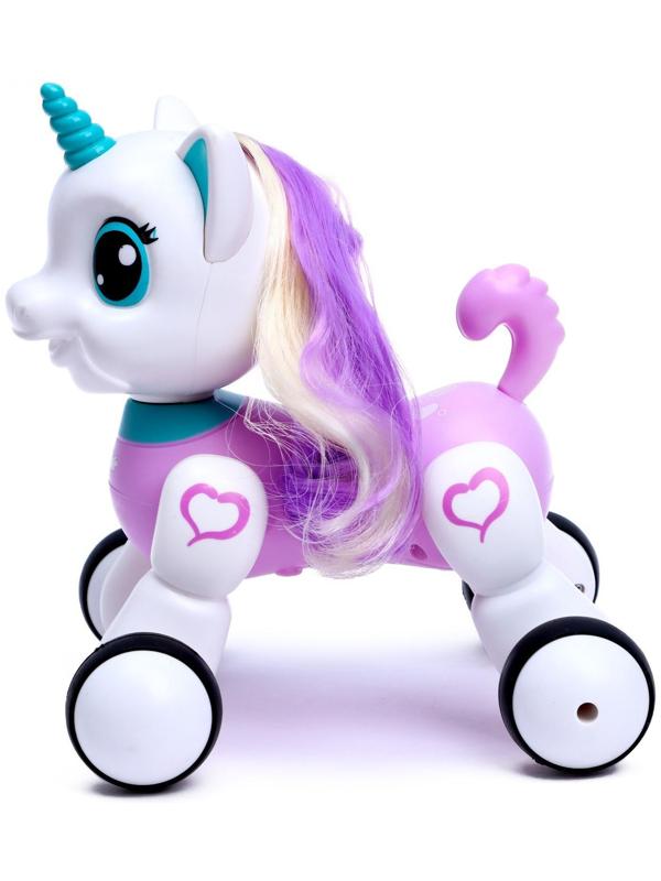 Робот интерактивный «Единорог», радиоуправление, звуковые эффекты, цвет фиолетовый